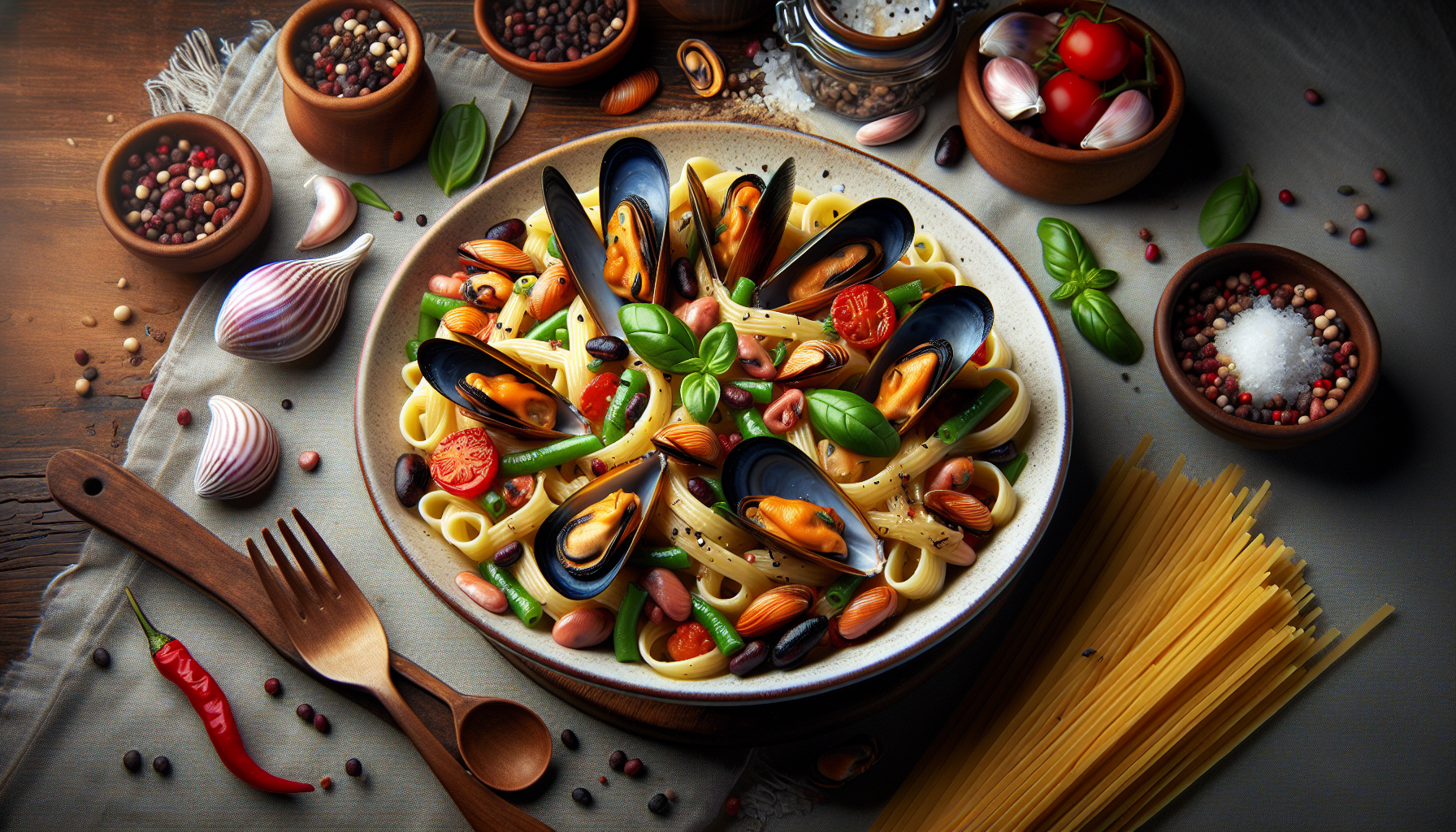 pasta cozze e fagioli